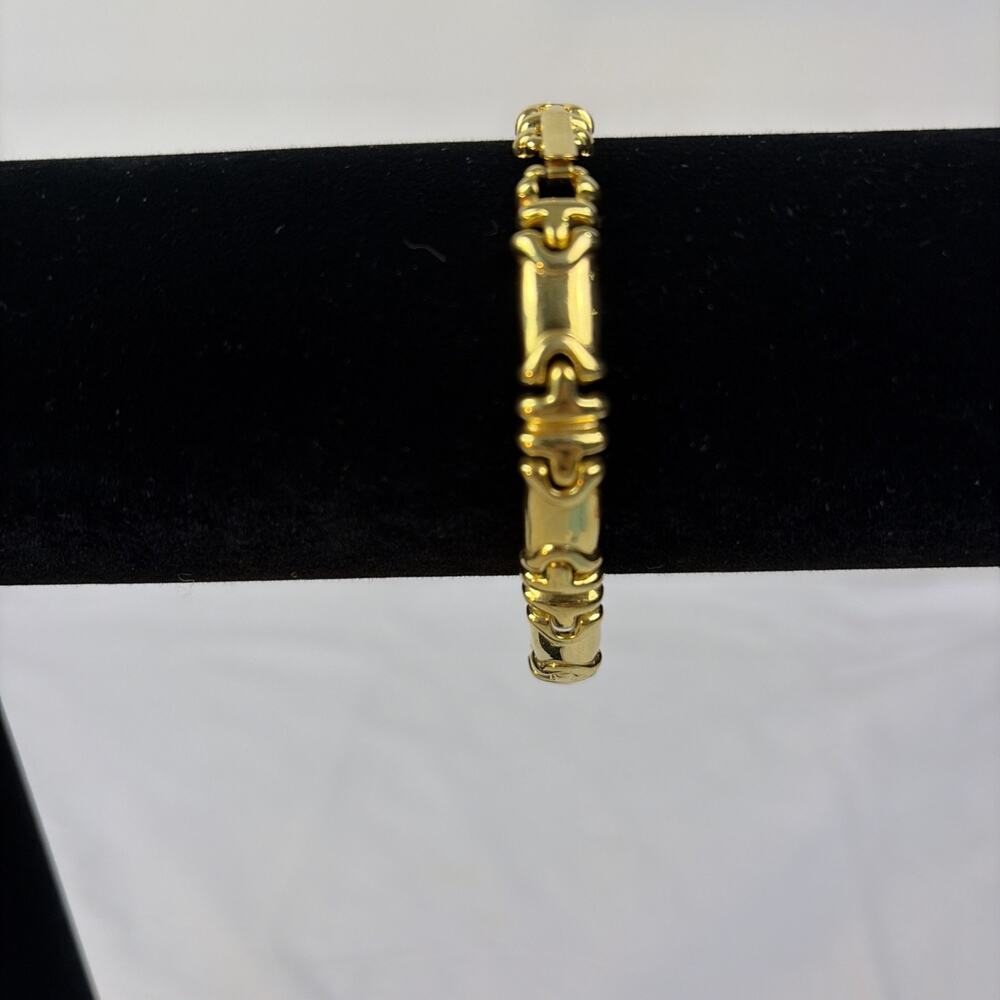 Joan Rivers Classics Collection Gold Tone Interlocking Bar Link Chain Bracelet